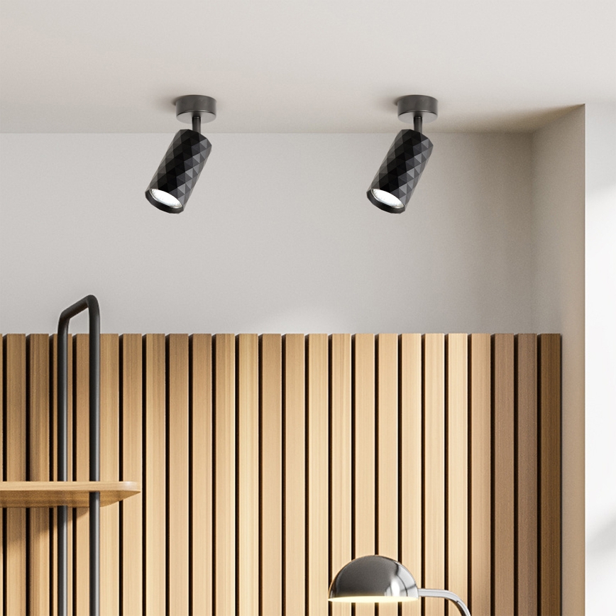 Brilagi - LED RGBW димований точковий світильник SELE DIAMANT 1xGU10/4,8W/230V 3000K чорний + пульт дистанційного керування