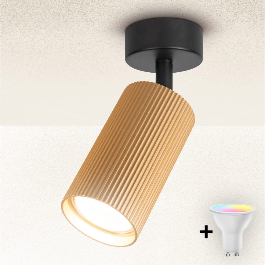 Brilagi - LED RGBW димований точковий світильник SELE MODERN 1xGU10/4,8W/230V 3000K золотистий + пульт дистанційного керування
