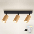 Brilagi - LED RGBW димований точковий світильник SELE MODERN 3xGU10/6,5W/230V 2700-6500K Wi-Fi золотистий