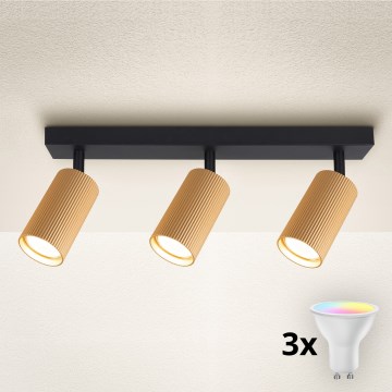 Brilagi - LED RGBW димований точковий світильник SELE MODERN 3xGU10/6W/230V 3000K Wi-Fi золотистий