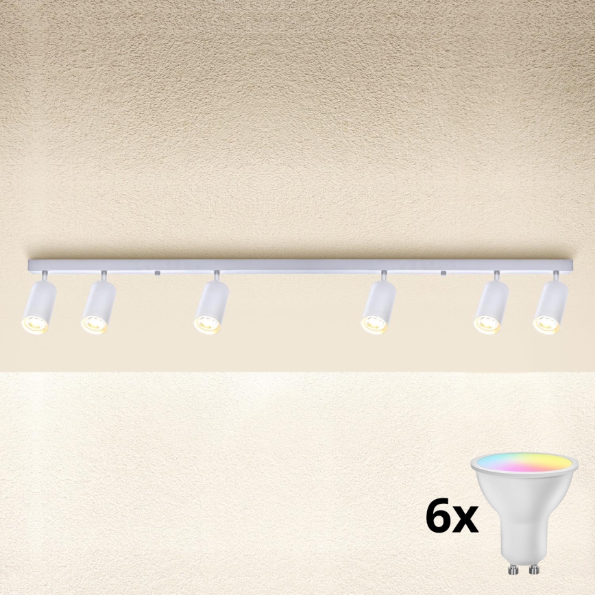 Brilagi - LED RGBW димований точковий світильник SELE 6xGU10/6,5W/230V 2700-6500K білий