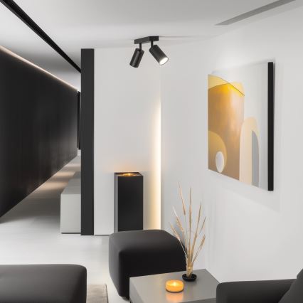 Brilagi - LED RGBW точковий світильник SELE з регулюванням яскравості 2xGU10/4,8W/230V 3000K чорний + пульт дистанційного керування