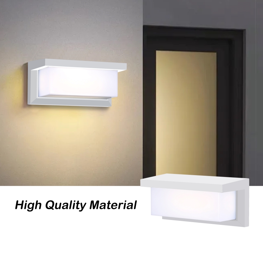 Brilagi - LED RGBW диммируемый наружный настенный светильник BRICKY 1xE27/9W/230V 2700-6500K IP54 белый