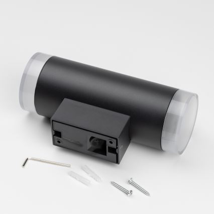 Brilagi - LED RGBW диммируемый наружный настенный светильник MATERA 2xGU10/4,8W/230V 3000K IP54 черный + пульт дистанционного управления