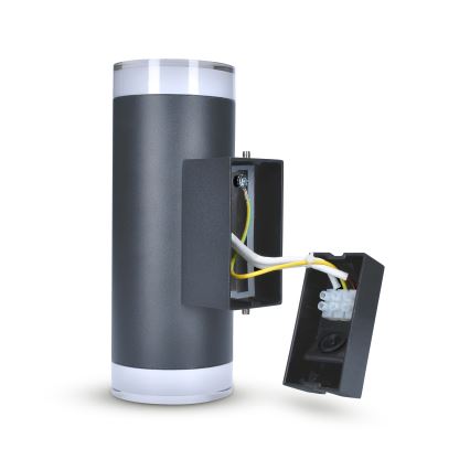 Brilagi - LED RGBW диммируемый уличный настенный светильник MATERA 2xGU10/6W/230V 3000K IP54 антрацит + пульт дистанционного управления