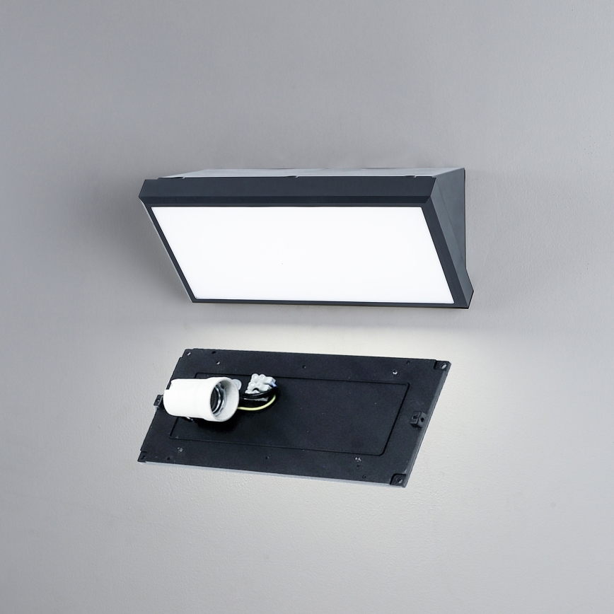 Brilagi - LED RGBW Диммируемый наружный настенный светильник TRIANGLE 1xE27/15W/230V 2700-6500K IP65 антрацит