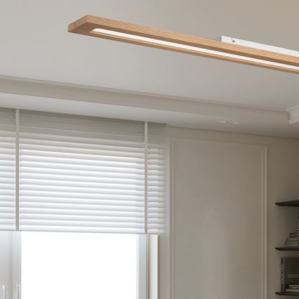 Brilagi - LED RGBW Панель з регулюванням яскравості WOODY FRAME LED/34W/230V 11,5x123 см 2700-6500K дуб + пульт дистанційного керування