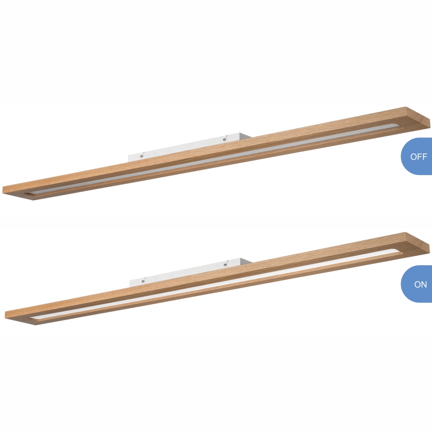 Brilagi - LED RGBW Панель з регулюванням яскравості WOODY FRAME LED/34W/230V 11,5x123 см 2700-6500K дуб + пульт дистанційного керування