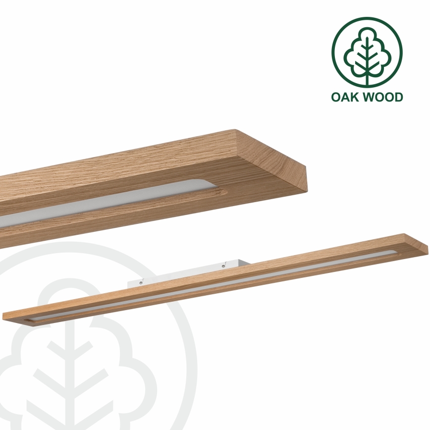 Brilagi - LED RGBW Панель з регулюванням яскравості WOODY FRAME LED/34W/230V 11,5x123 см 2700-6500K дуб + пульт дистанційного керування