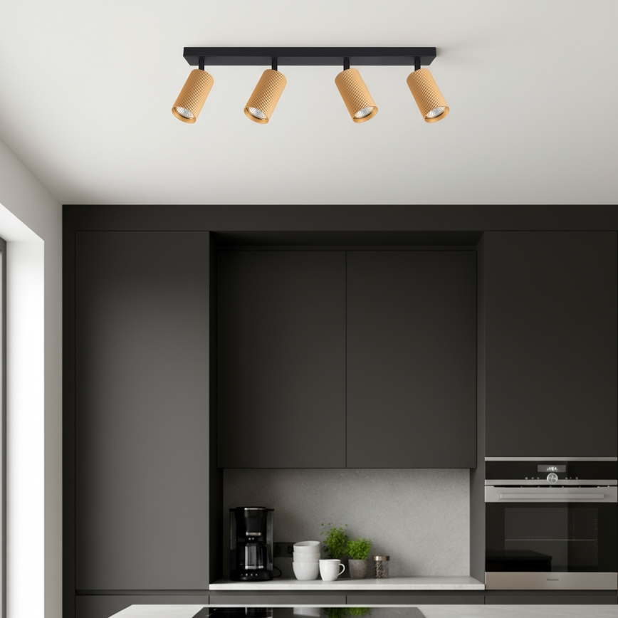 Brilagi - LED RGBW точковий світильник SELE MODERN з регулюванням яскравості 4xGU10/4,8W/230V 3000K золотистий + пульт дистанційного керування