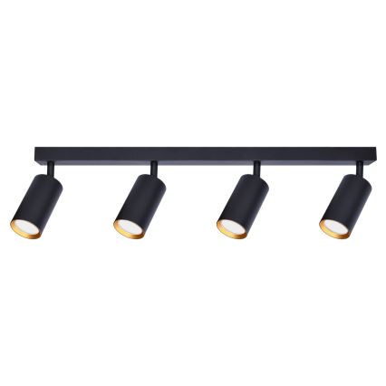 Brilagi - LED RGBW регульований точковий світильник SELE 4xGU10/4,8W/230V 3000K чорний/золотий + пульт дистанційного керування