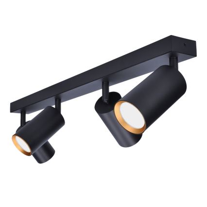 Brilagi - LED RGBW регульований точковий світильник SELE 4xGU10/4,8W/230V 3000K чорний/золотий + пульт дистанційного керування