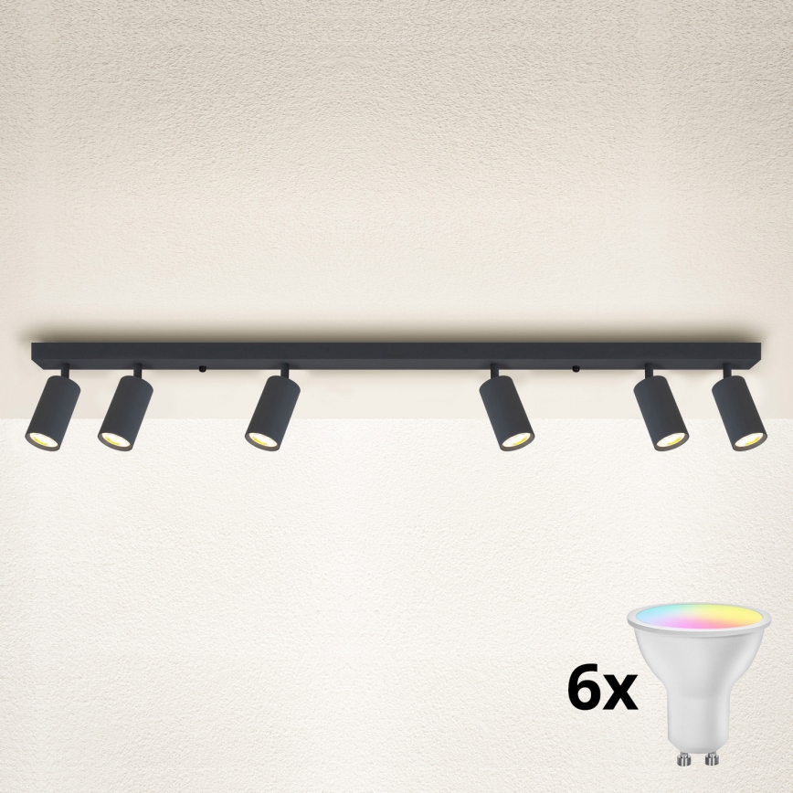 Brilagi - LED RGBW точковий світильник з регульованою яскравістю SELE 6xGU10/6,5W/230V 2700-6500K антрацит