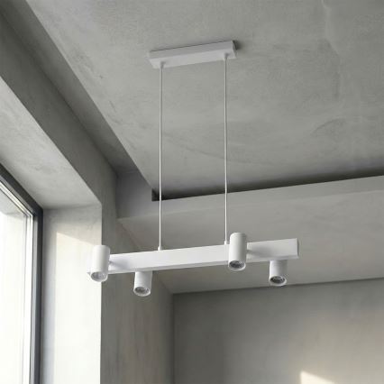 BRILAGI - LED RGBW люстра на тросі SELE з регулюванням яскравості 4xGU10/6,5W/230V 2700-6500K біла