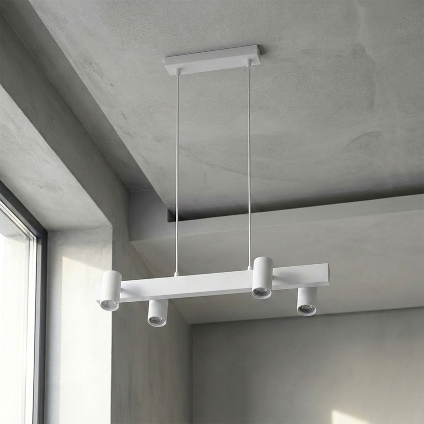 BRILAGI - LED RGBW люстра на тросі SELE з регулюванням яскравості 4xGU10/6,5W/230V 2700-6500K біла