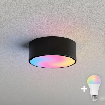 BRILAGI - LED RGBW з регулюванням яскравості стельовий світильник CLARE 1xE27/12W/230V 2700-6500K діам. 20 см чорний