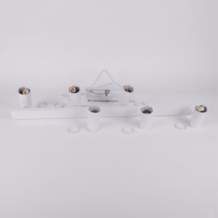 BRILAGI - LED RGBW люстра з регульованою яскравістю на тросі SELE 6xGU10/6,5W/230V 2700-6500K біла + пульт дистанційного керування