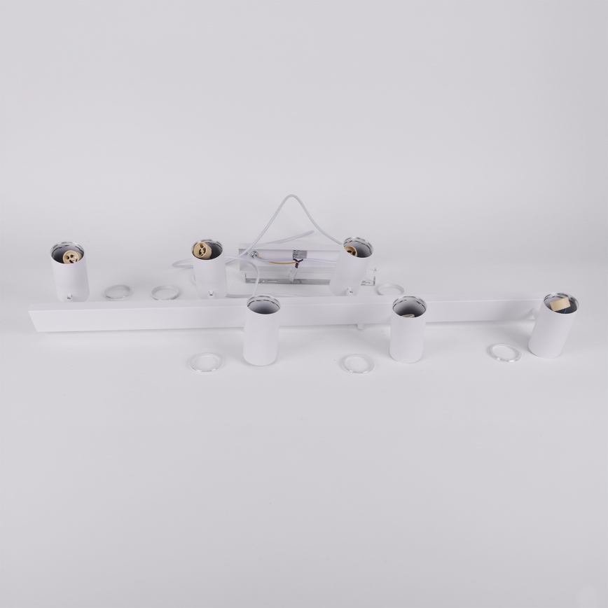 BRILAGI - LED RGBW люстра з регульованою яскравістю на тросі SELE 6xGU10/6,5W/230V 2700-6500K біла + пульт дистанційного керування
