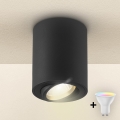 Brilagi - LED RGBW затемнюваний точковий світильник MIA 1xGU10/4,8W/230V 3000K 100x80 mm чорний + пульт дистанційного керування