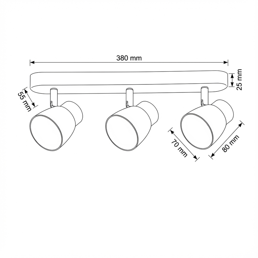 Brilagi - LED RGBW затемнюваний точковий світильник NUGGET 3xGU10/4,8W/230V чорний/золотий