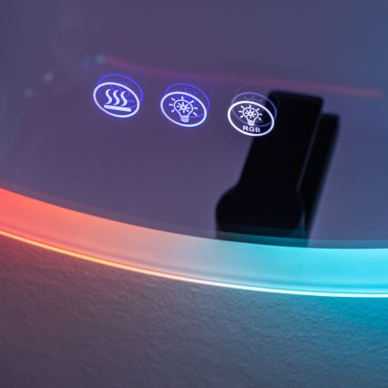 Brilagi - LED RGBW зеркало для ванной с подогревом CLARA PRO LED/18,5W/230V диаметр 60 см IP44 CRI 90 диммируемое + CCT