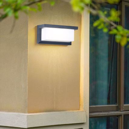 Brilagi - LED RGBW димований зовнішній настінний світильник BRICKY 1xE27/9W/230V 2700-6500K антрацит IP54