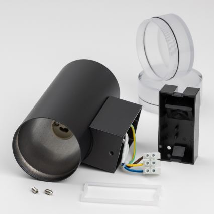 Brilagi - LED RGBW регульований зовнішній настінний світильник MATERA 2xGU10/4,8W/230V 3000K IP54 чорний + пульт дистанційного керування