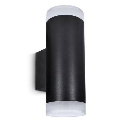 Brilagi - LED RGBW регульований зовнішній настінний світильник MATERA 2xGU10/4,8W/230V 3000K IP54 чорний + пульт дистанційного керування