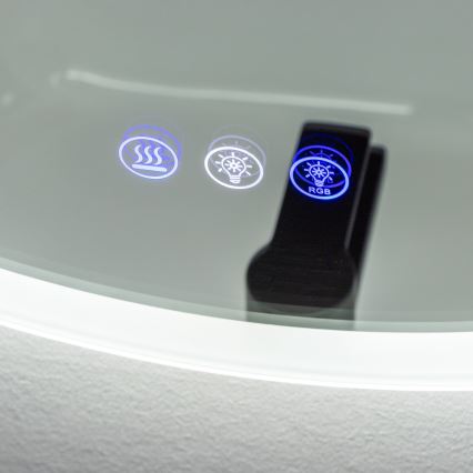 Brilagi - LED RGBW Дзеркало для ванної з підігрівом CLARA PRO LED/18,5Вт/230В діам. 60 см IP44 CRI 90 з регулюванням яскравості + CCT