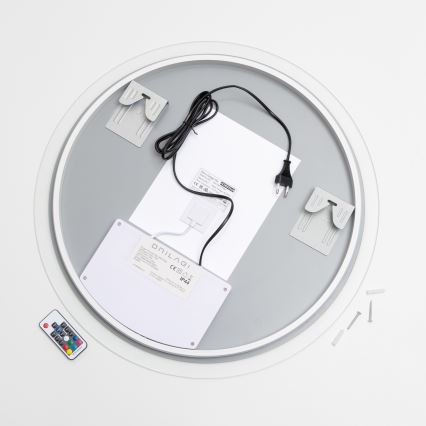 Brilagi - LED RGBW дзеркало для ванної кімнати з підігрівом CLARA PRO LED/19W/230V, діаметр 60 см, IP44, CRI 90, з регулюванням яскравості + CCT + дистанційне керування