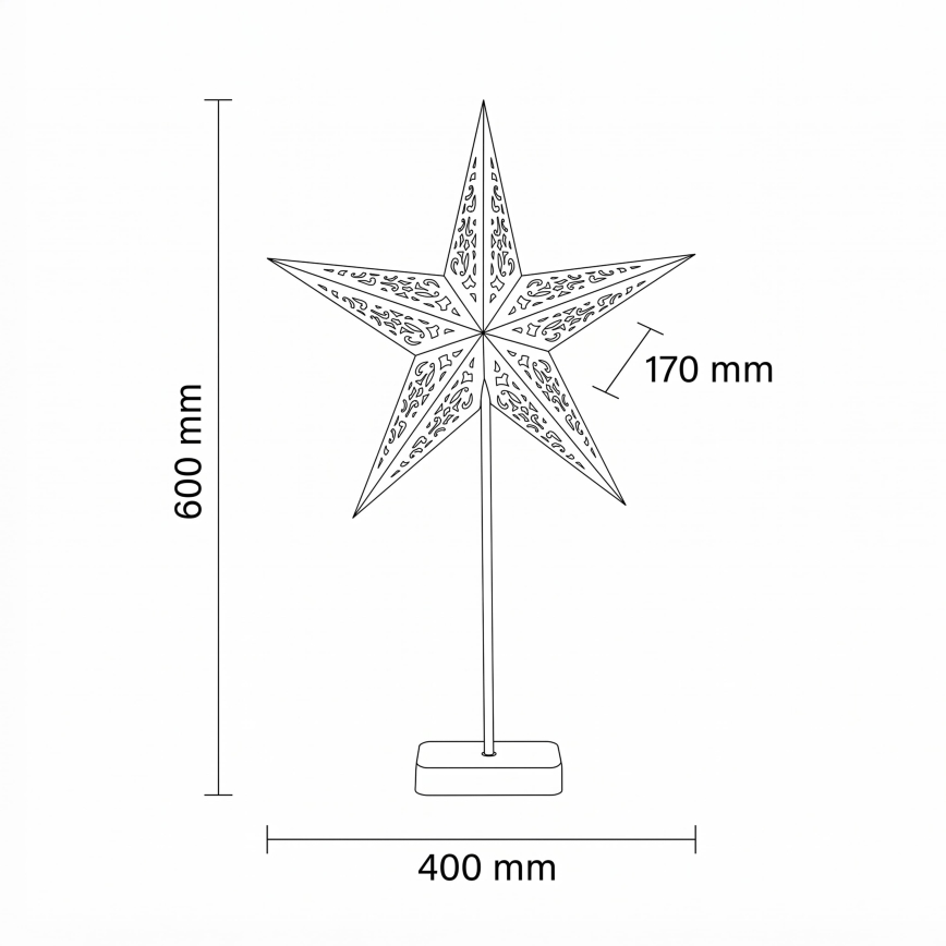 BRILAGI - LED Різдвяна декорація LED/3xAA 60x40 см зірка