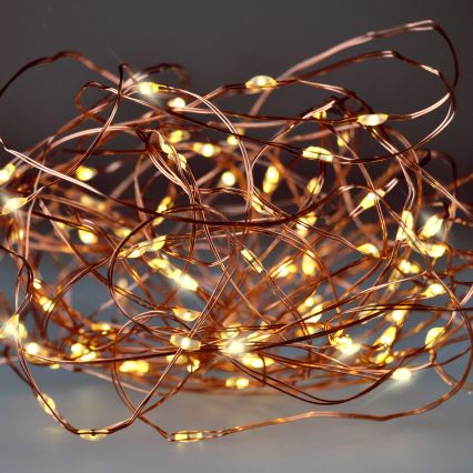 BRILAGI - LED Різдвяна гірлянда 100xLED/3xAA 10m теплий білий