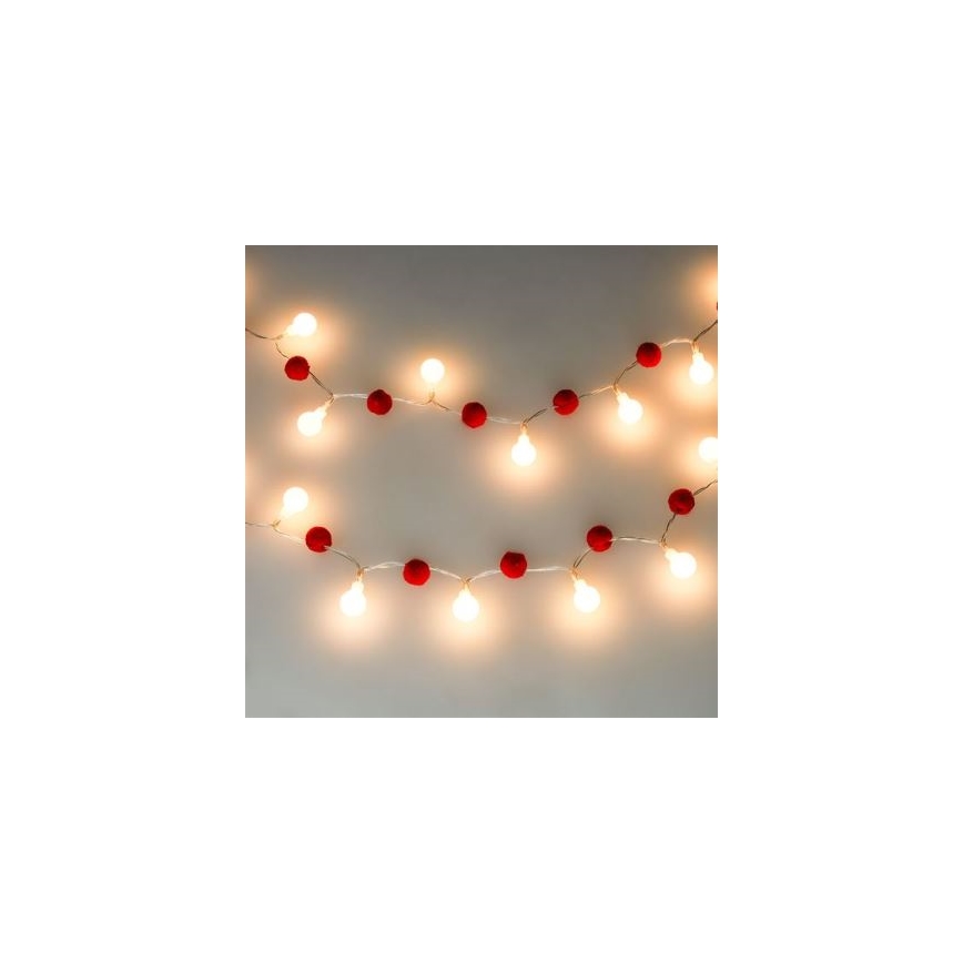 Brilagi - LED різдвяна гірлянда 20xLED/2xAA 1,8m теплий білий