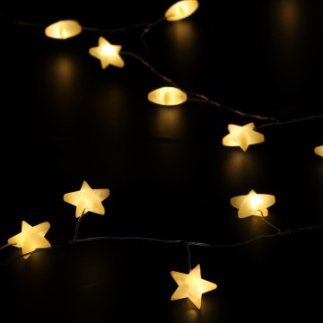Brilagi - LED-різдвяна гірлянда 40xLED/3xAA 1,8m тепле біле світло, у формі зірок