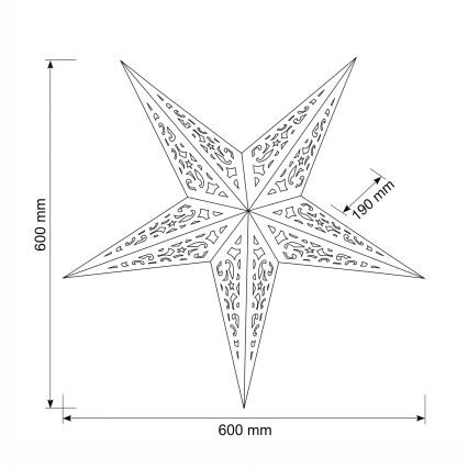BRILAGI - LED різдвяна прикраса LED/2xAA 60 cm зірка