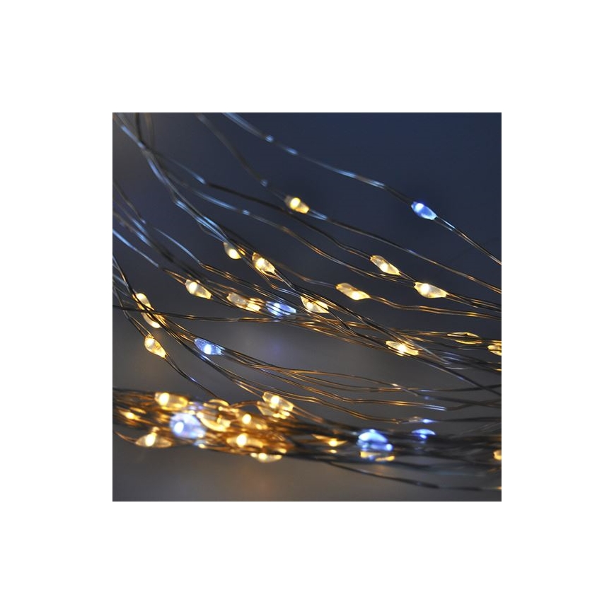 Brilagi - LED різдвяна завіса 300xLED/8 функцій/3xAA/USB 1,2m тепле біле