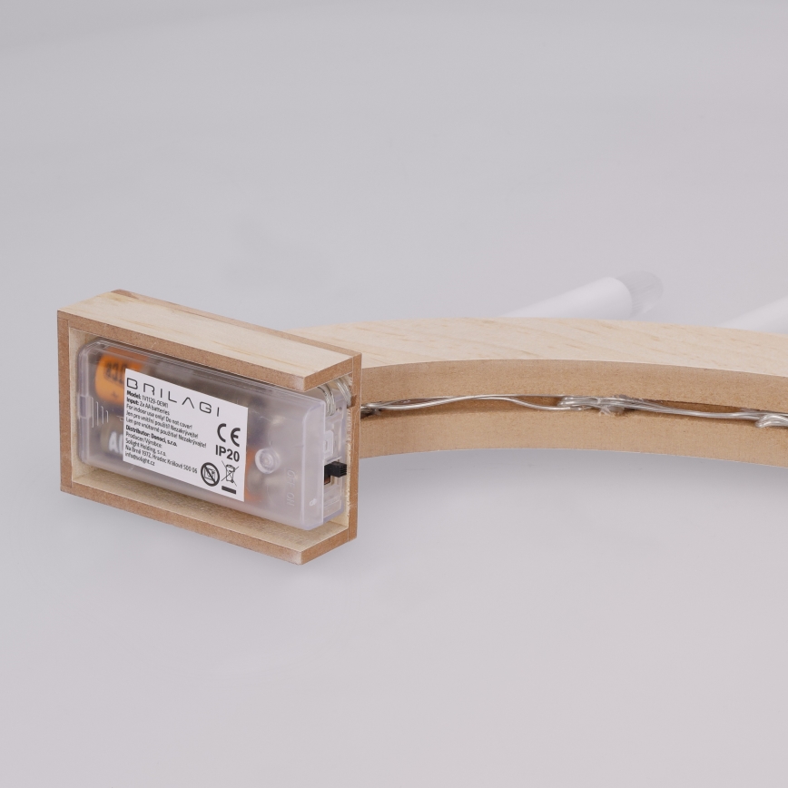 BRILAGI - LED Різдвяний підсвічник 7xLED/2xAA бежевий/білий