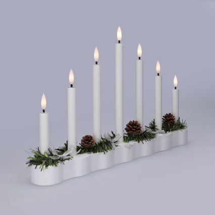 BRILAGI - LED Різдвяний свічник 7xLED/2xAA білий
