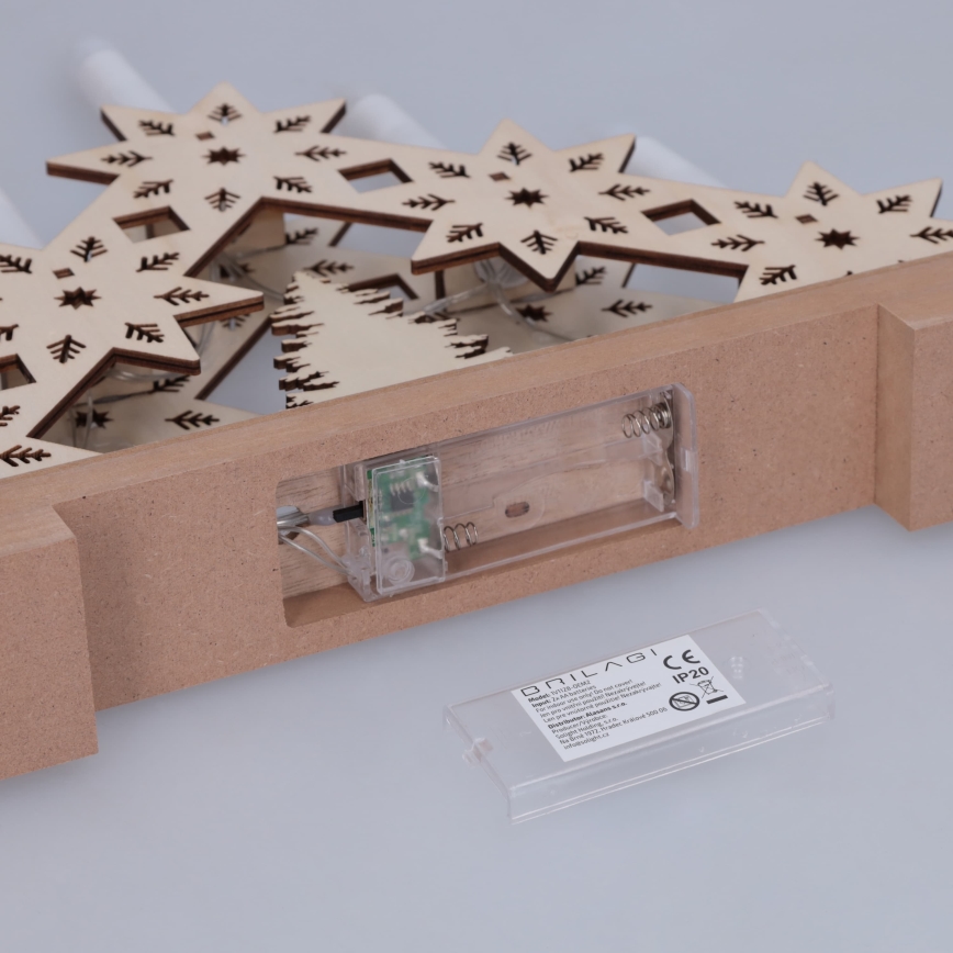 BRILAGI - LED рождественский подсвечник 5xLED/2xAA бежевый