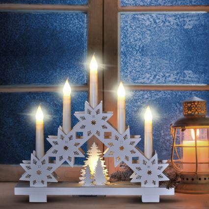 Brilagi - LED рождественский подсвечник 5xLED/2xAA