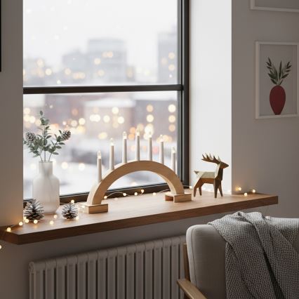 Brilagi - LED Рождественский подсвечник 7xLED/2xAA 28x45 см