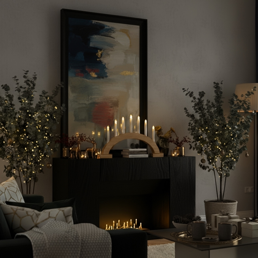 Brilagi - LED Рождественский подсвечник 7xLED/2xAA 28x45 см