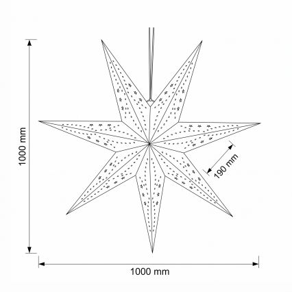 BRILAGI - LED Рождественское украшение LED/2xAA 100 см звезда