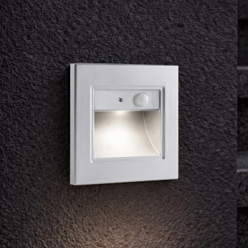 Brilagi - LED сходинковий світильник з датчиком STEP LIGHT LED/1,5W/230V IP44 сріблястий