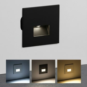Brilagi - LED сходовий світильник JACK LED/3W/230V 3000/4000/6500K IP65 чорний