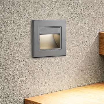 Brilagi - LED сходовий світильник STEP LIGHT LED/1,5 Вт/230 В IP44 антрацит
