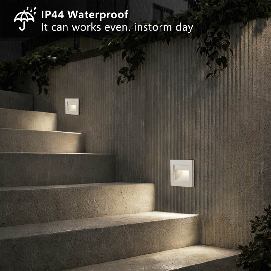 Brilagi - LED сходовий світильник STEP LIGHT LED/1,5W/230V IP44 білий