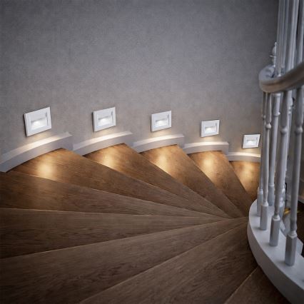 Brilagi - LED сходовий світильник STEP LIGHT LED/1,5W/230V IP44 білий