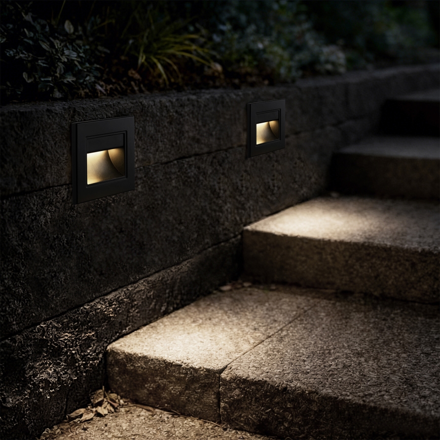 Brilagi - LED сходовий світильник STEP LIGHT LED/1,5W/230V IP44 чорний