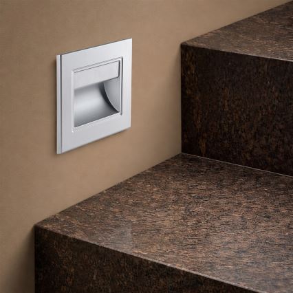 Brilagi - LED сходовий світильник STEP LIGHT LED/1,5W/230V IP44 сріблястий